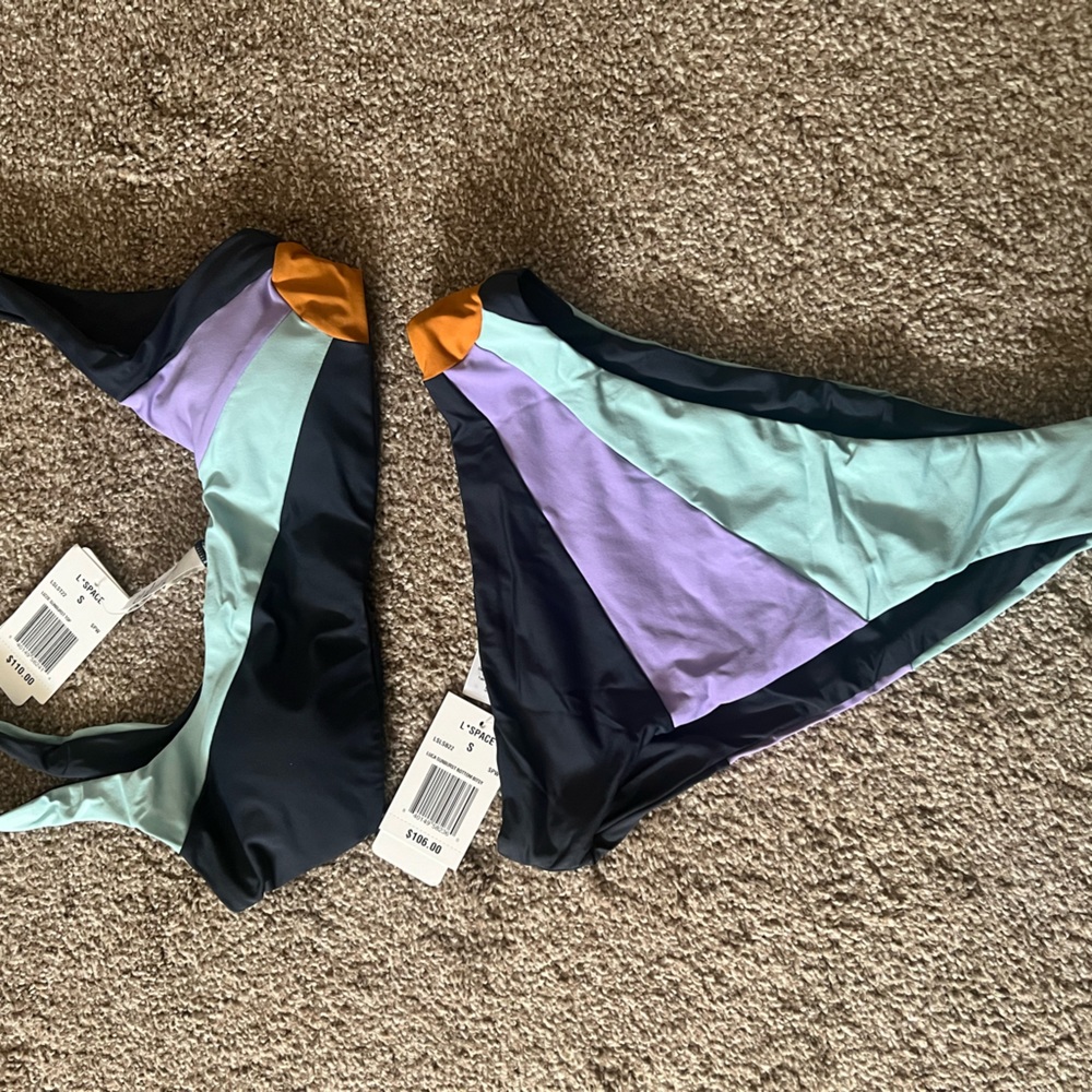 NWT L-Space Sunburst Bikini top & L-Space Sunburst Bikini Bottom Bitsy (Small)